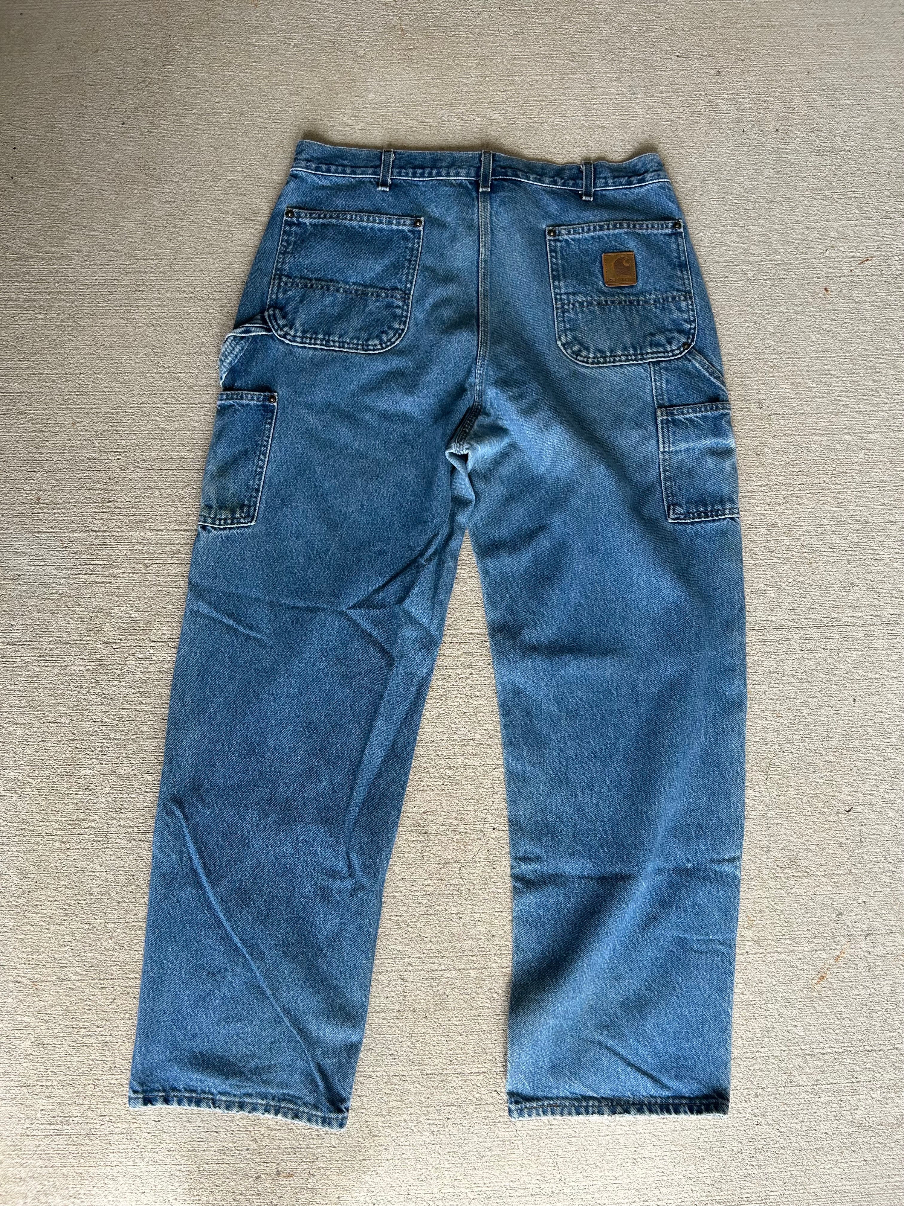 90’s Big Patch Denim Carhartt Double Knees 38x30