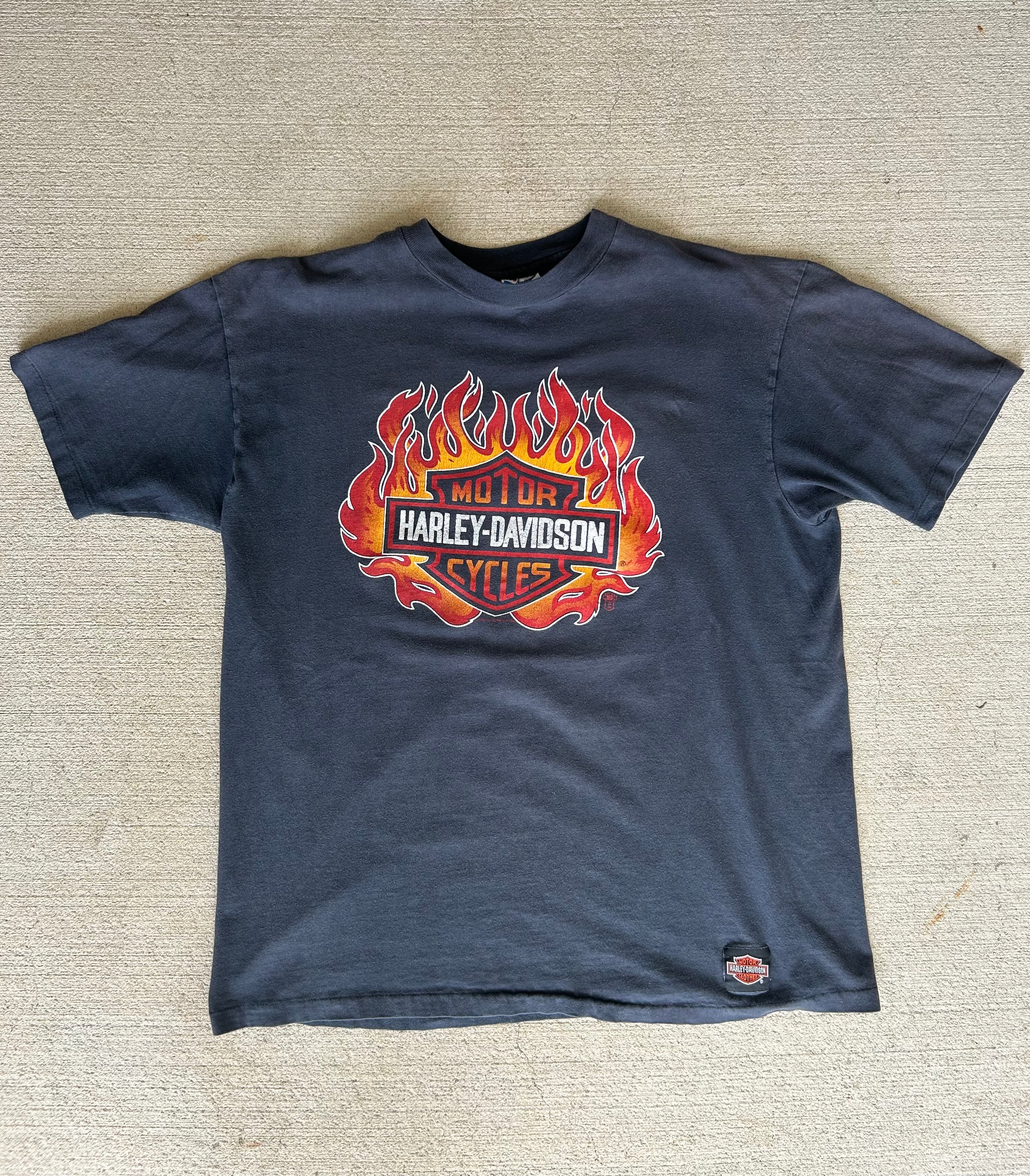 80’s Harley Davidson Flame Ball Tee XL