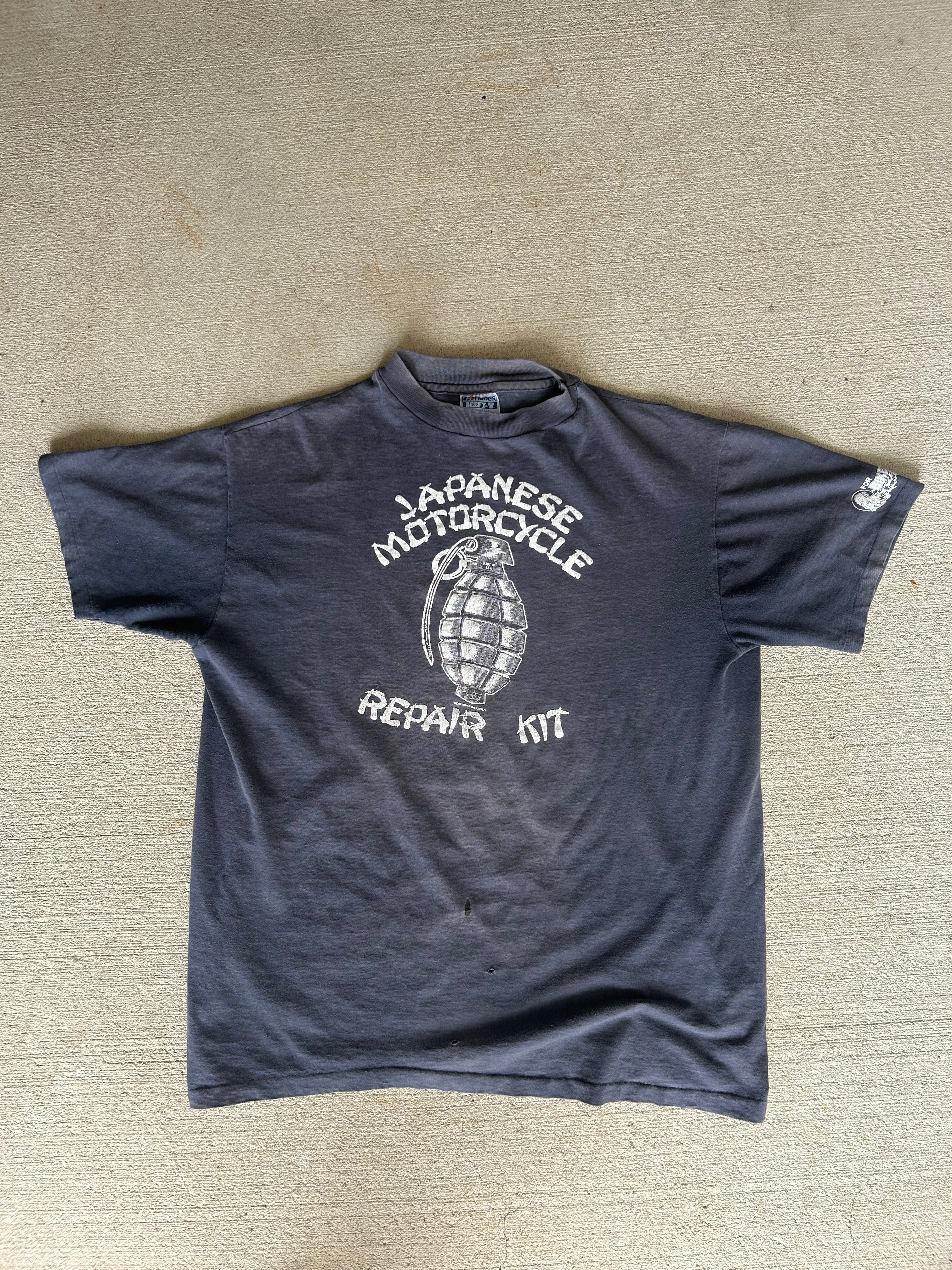 80’s Faded Japanese Repair Kit Tee XL