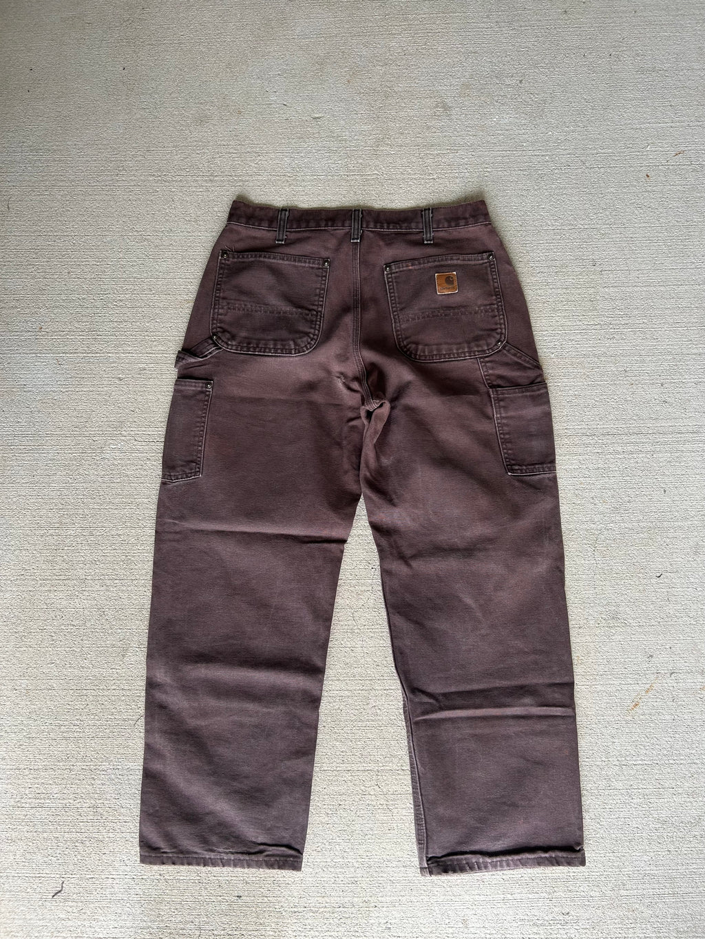 Faded Chocolate Carhartt Double Knees 34x32