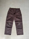 Faded Chocolate Carhartt Double Knees 34x32