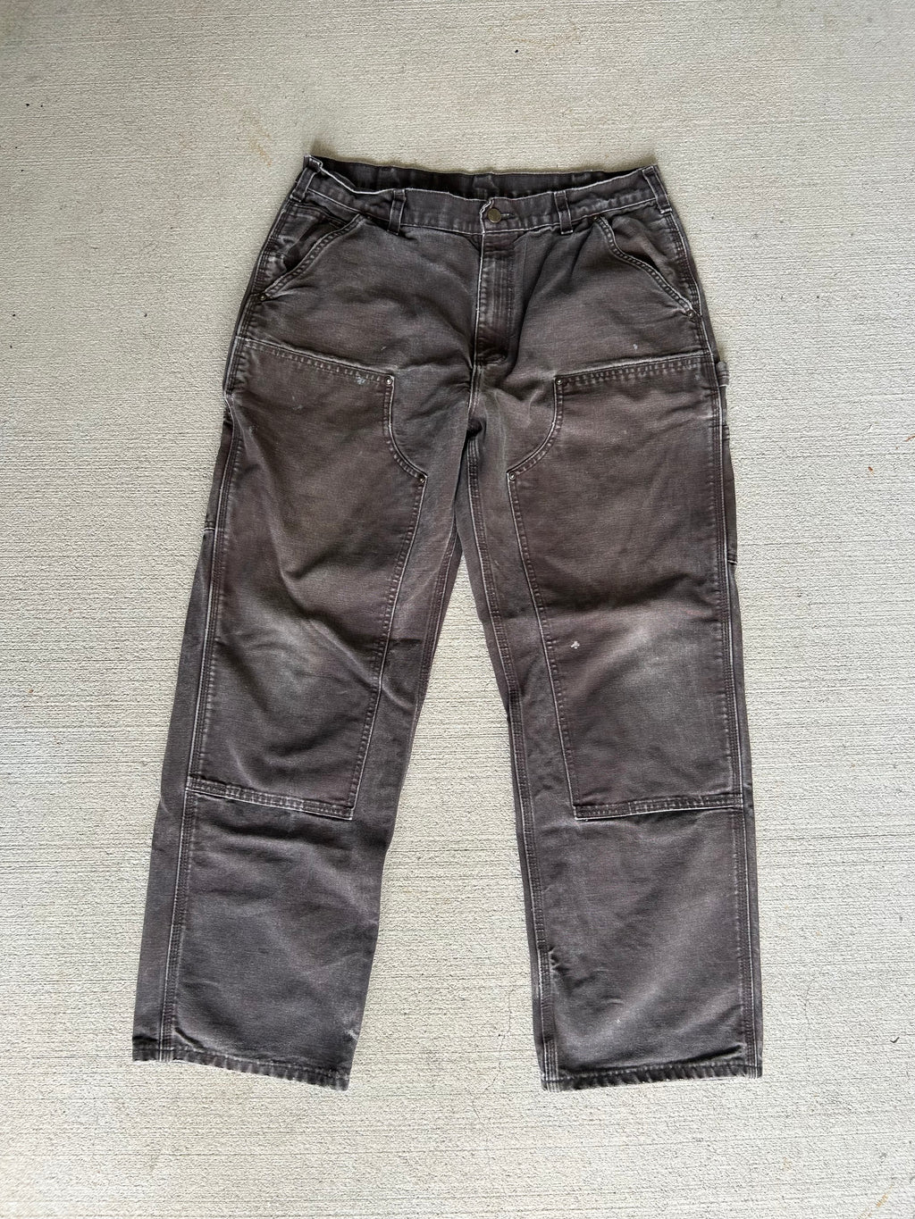 Faded Brown Carhartt Double Knees 34x30