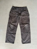 Faded Brown Carhartt Double Knees 34x30