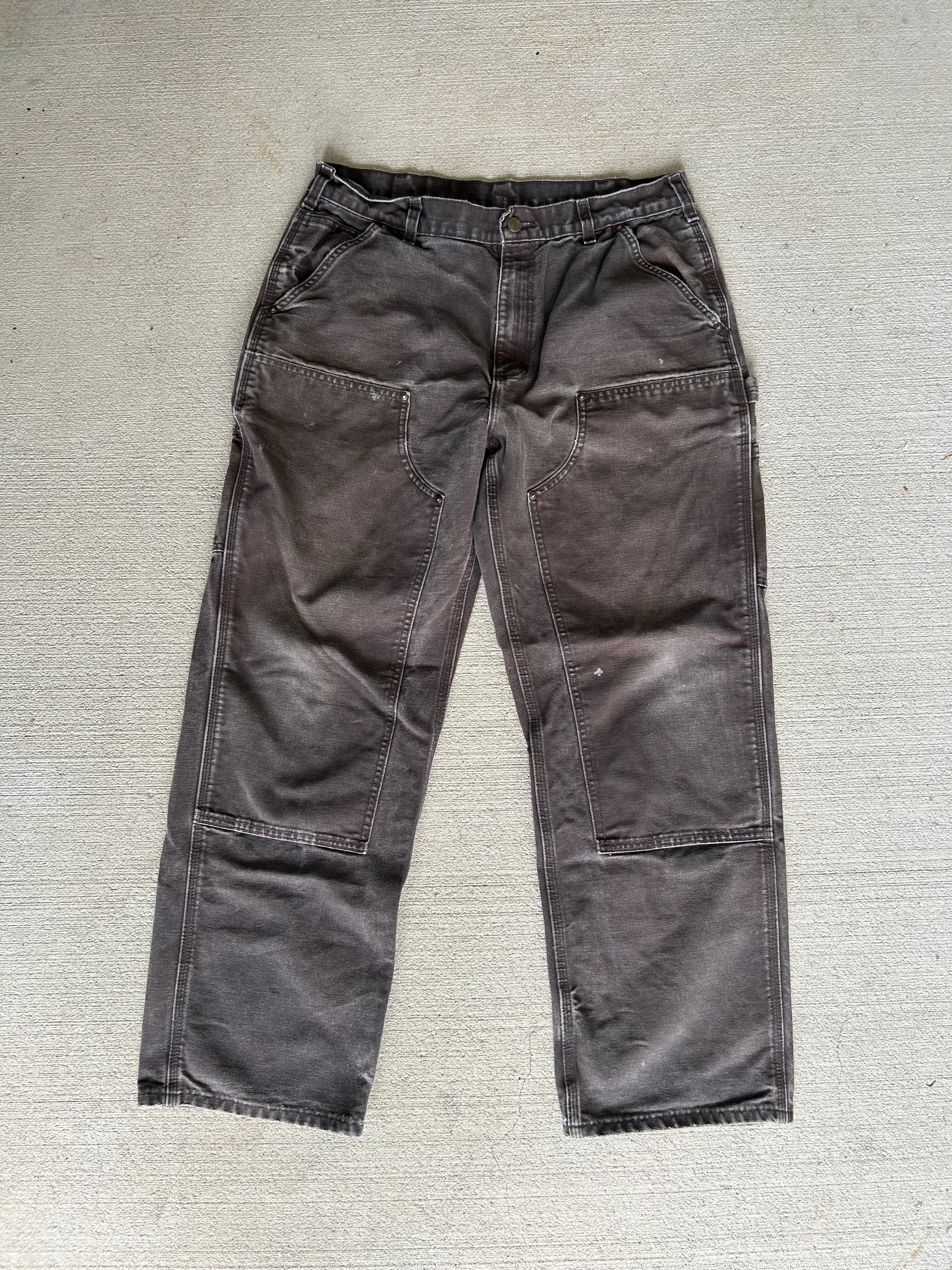 Faded Brown Carhartt Double Knees 34x30