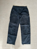 Faded Black Carhartt Double Knees 35x33