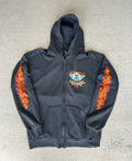 90’s Harley Davidson Eagle Flames Zip Up Large