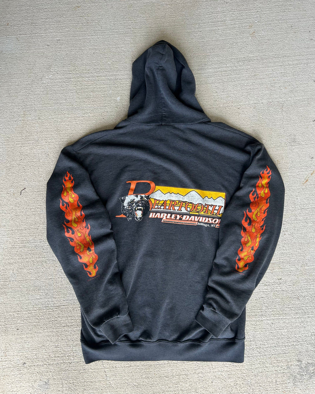 90’s Harley Davidson Eagle Flames Zip Up Large