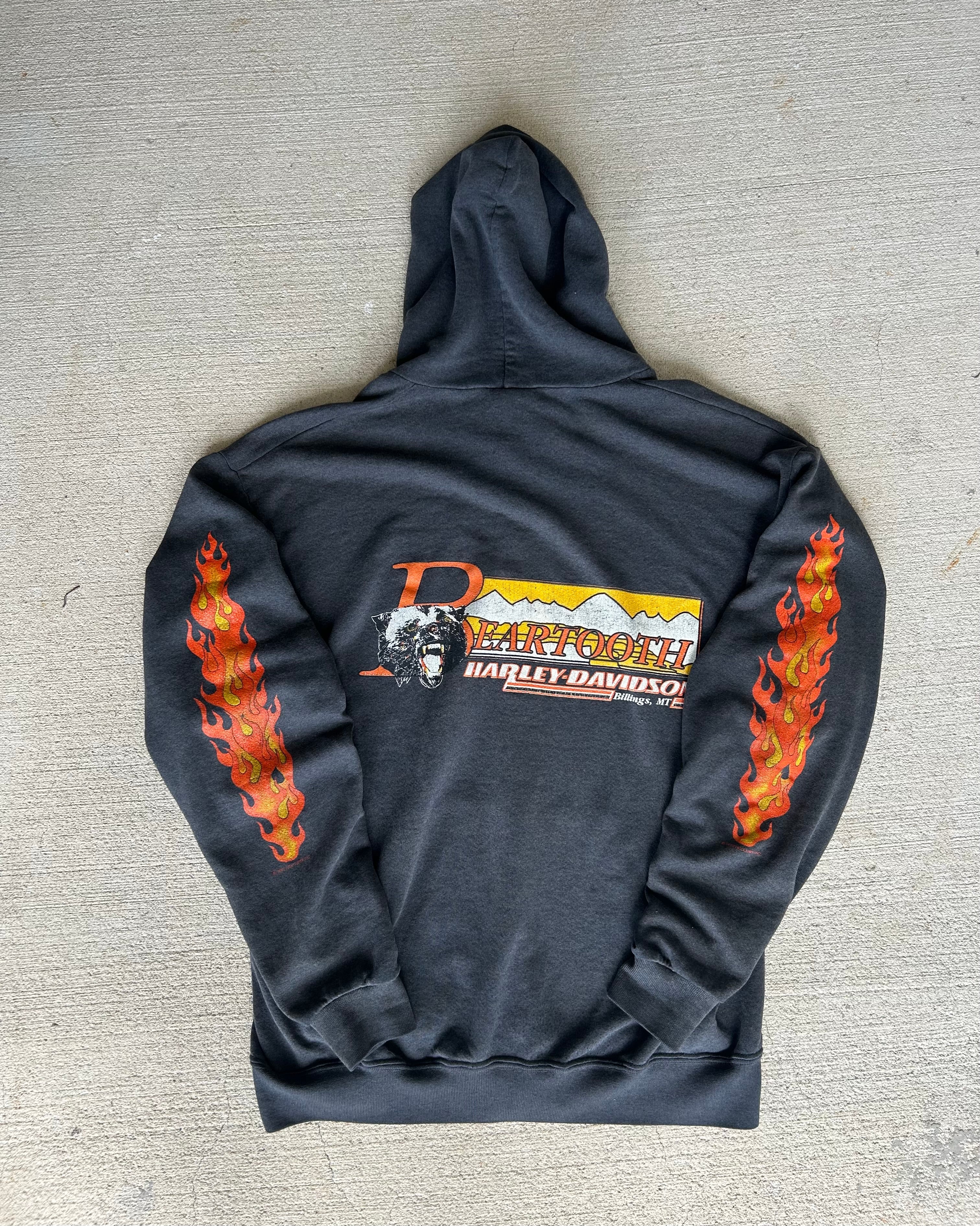 90’s Harley Davidson Eagle Flames Zip Up Large