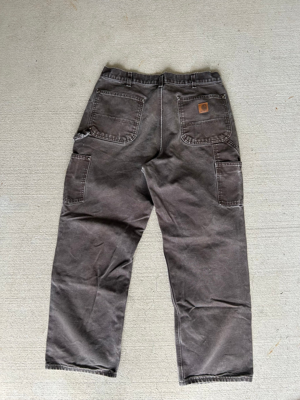 Faded Brown Carhartt Double Knees 34x30